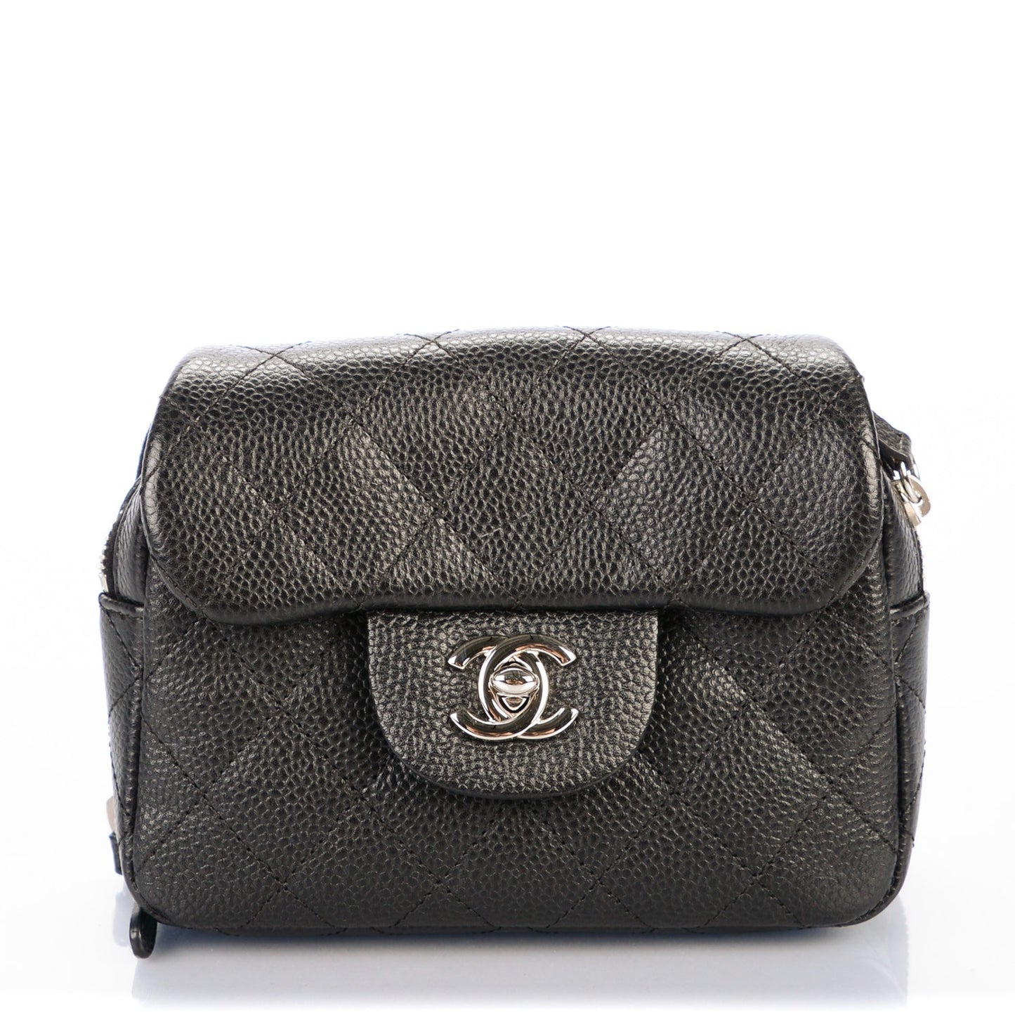 Caviar Quilted New Mini Flap Black