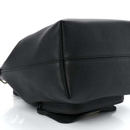 Louis Vuitton Calfskin Lockme Bucket MM Black 9 of 11