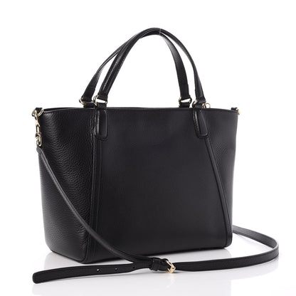 Gucci Pebbled Calfskin Small Soho Top Handle Bag Black 3 of 8