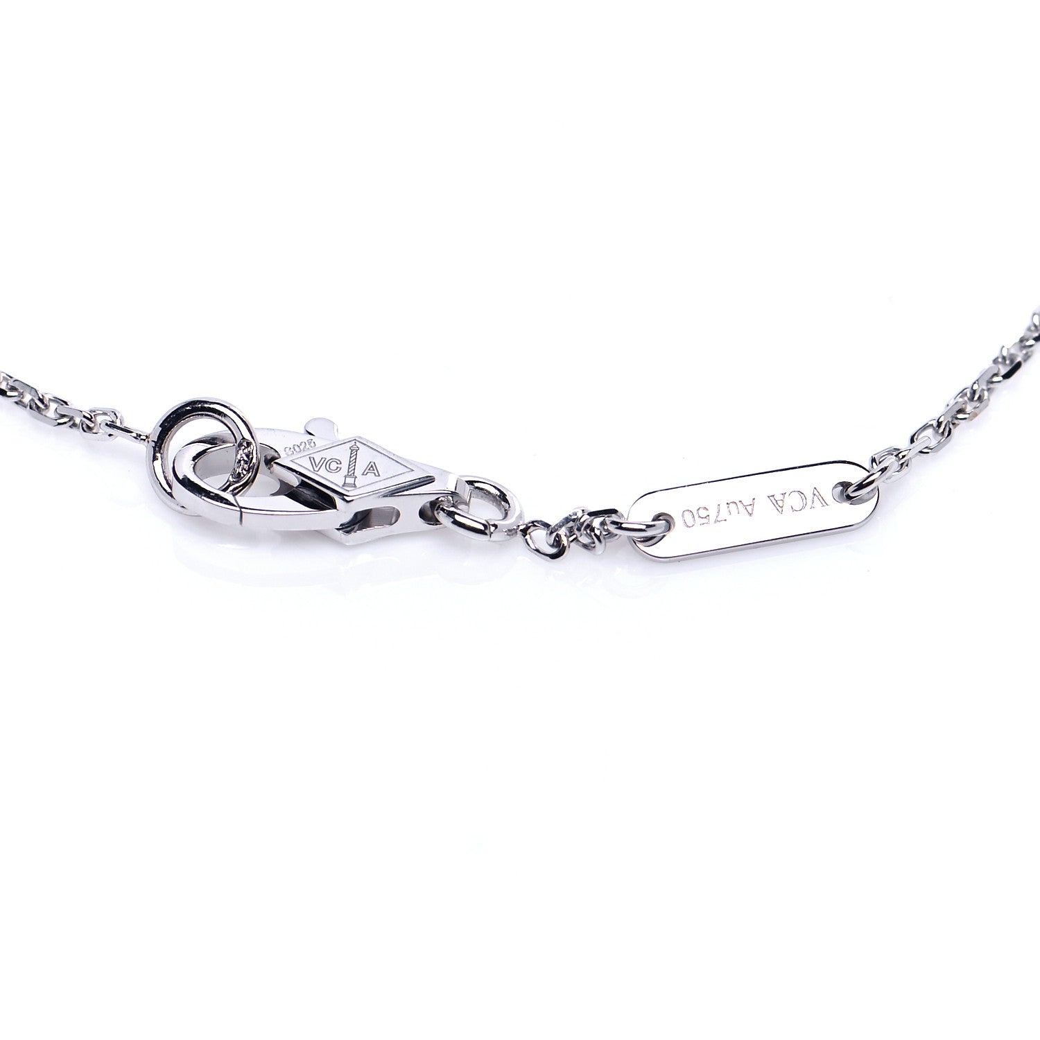 Van Cleef & Arpels 18K White Gold Turquoise Sweet Alhambra Butterfly Bracelet 4 of 7