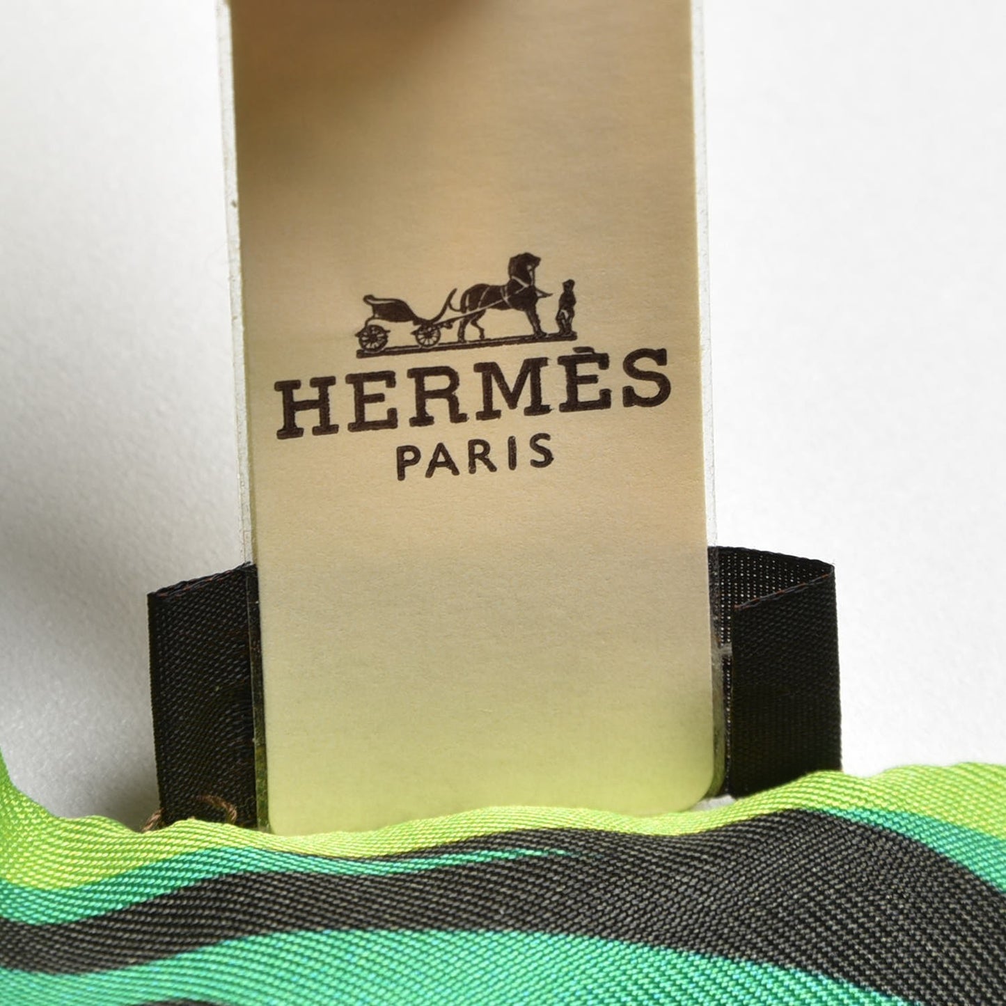 Silk En Desordre Twilly Vert Fluo Kaki Ciel