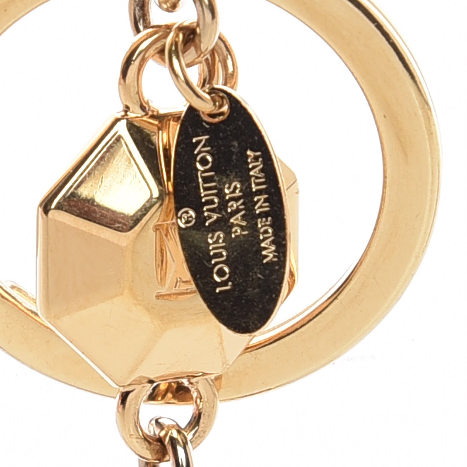 Louis Vuitton LV Facettes Bag Charm Key Holder Gold 4 of 6