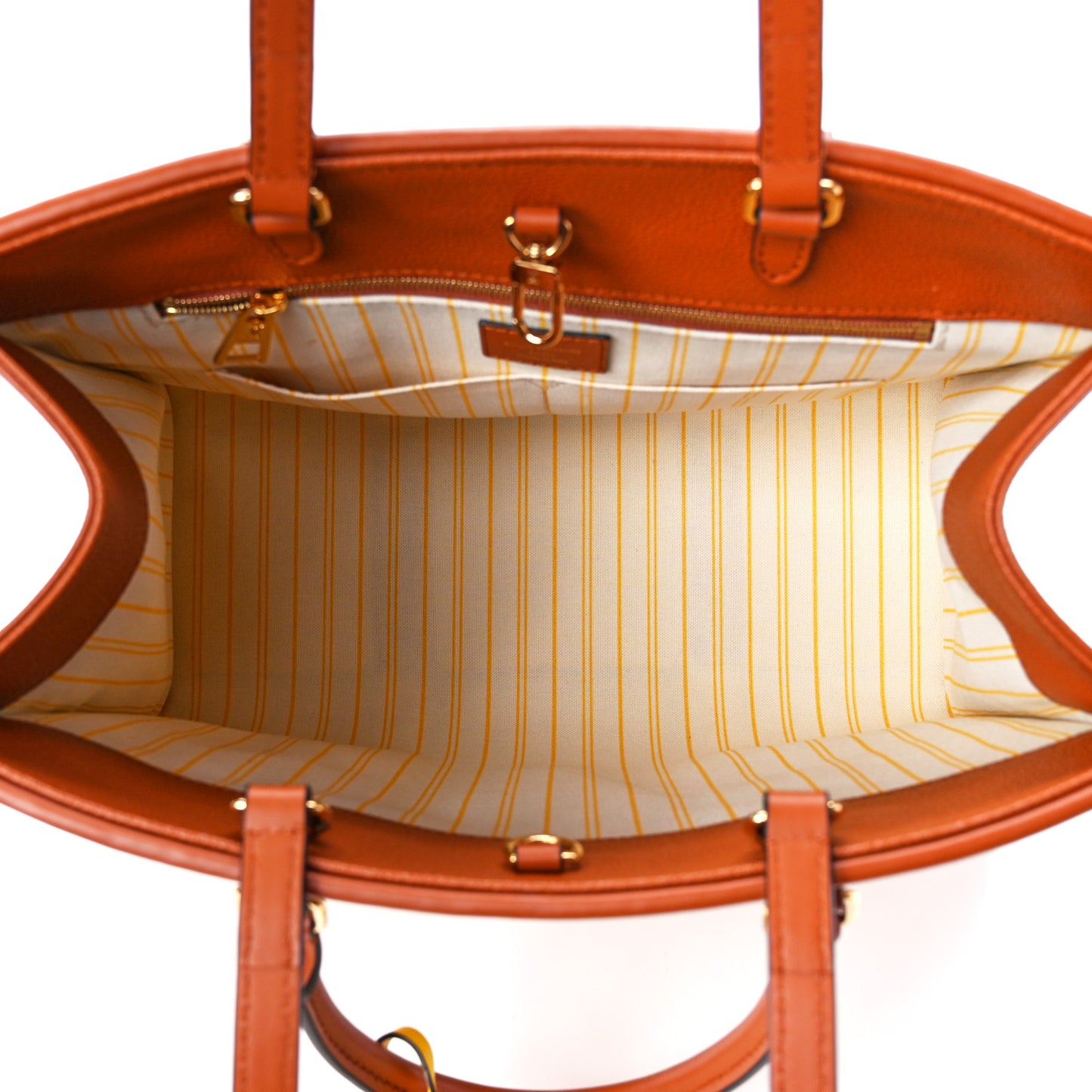 Raffia Calfskin Monogram Giant Onthego MM Tan