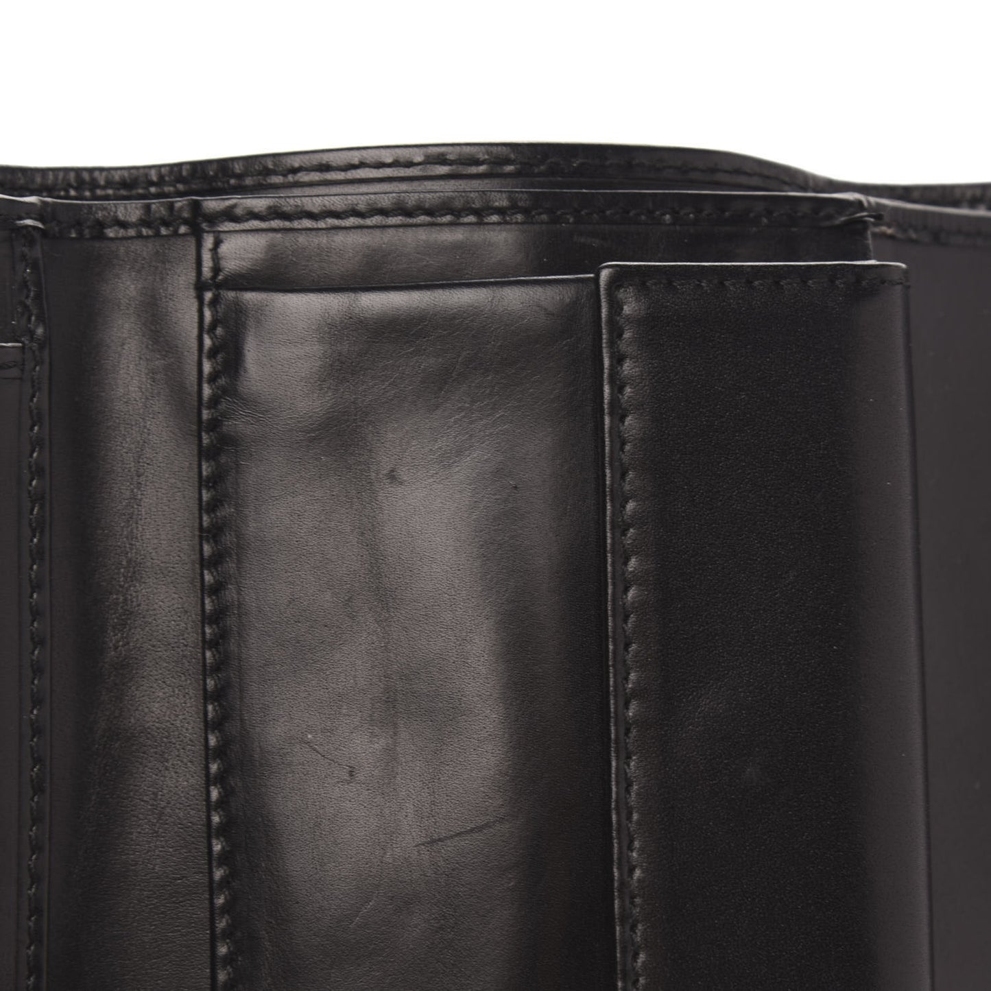 Velluto Logo Tri-Fold Wallet Black