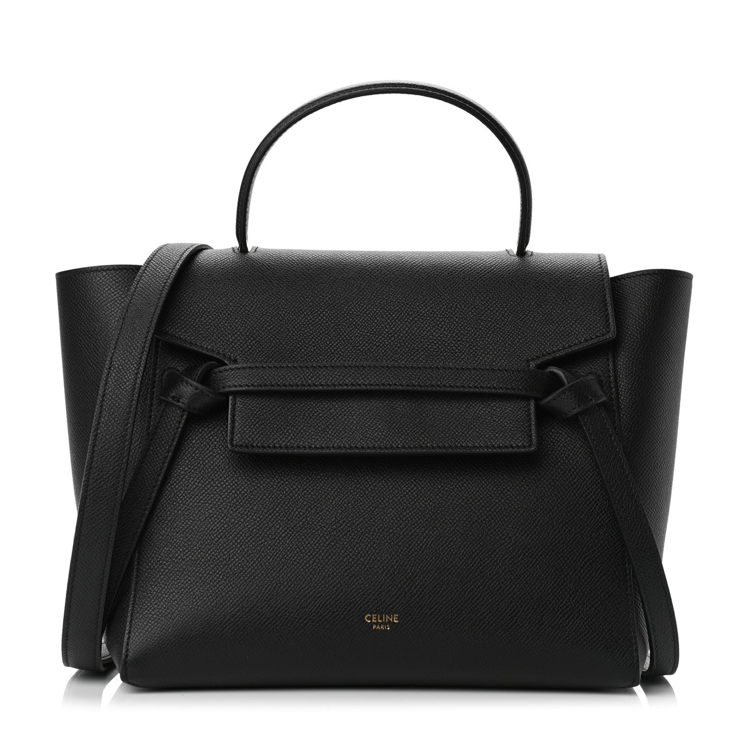 Grained Calfskin Micro Belt Bag Black