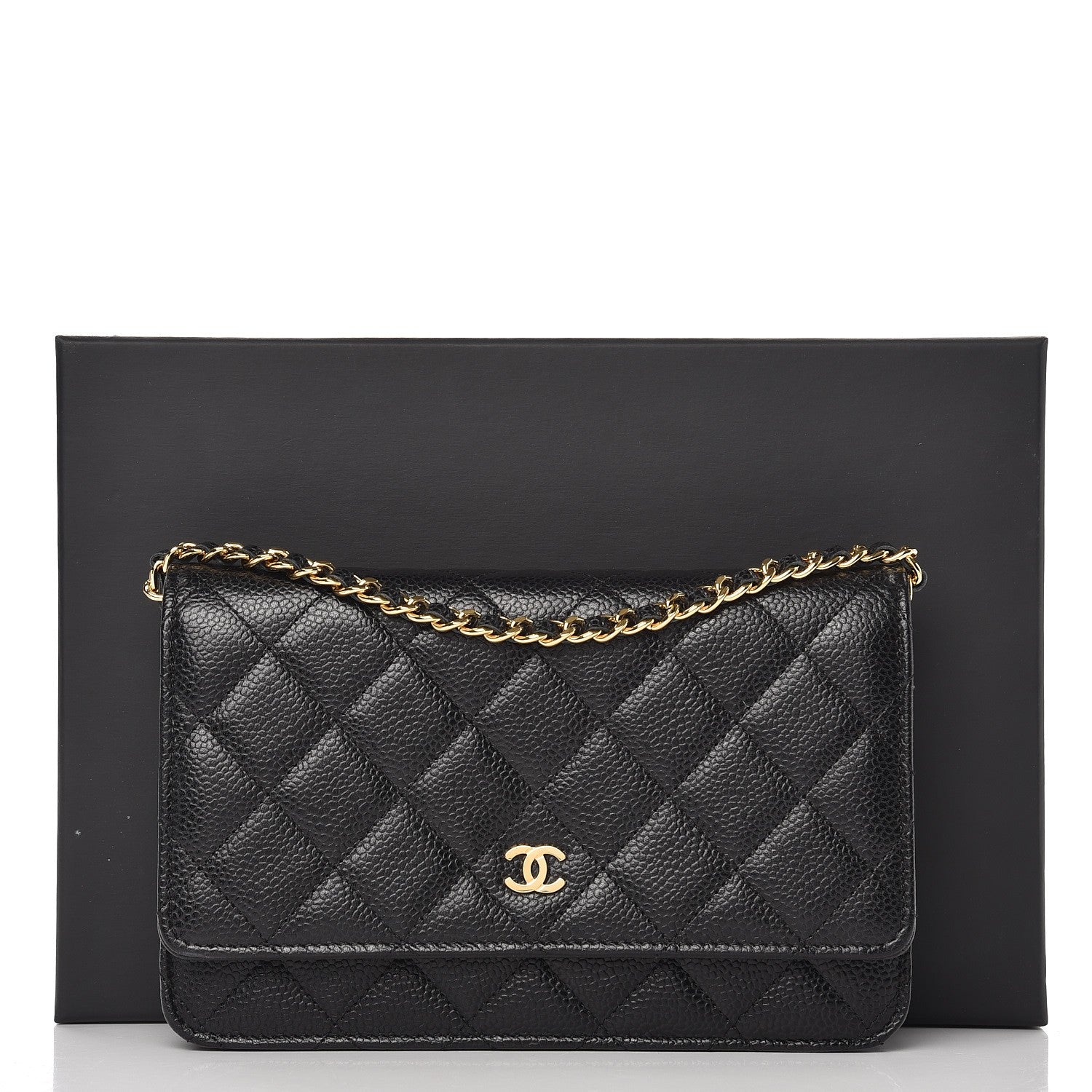 Chanel Caviar Quilted Wallet On Chain WOC Black 9 of 9