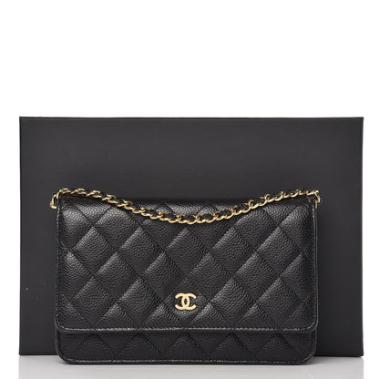 Chanel Caviar Quilted Wallet On Chain WOC Black 9 of 9