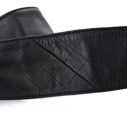 Chanel Lambskin Stitched Chain Belt 95 38 Black 6 of 7