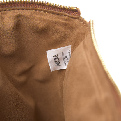 MCM Visetos Liz Shopper Tote Pouch Cognac 7 of 12
