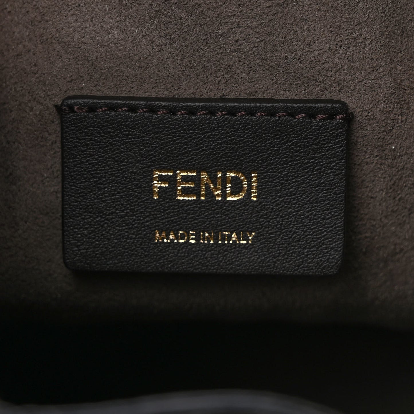 Vitello Liberty F is Fendi Bi-Color FF 1974 Embossed Mini Mon Tresor Bucket Bag Maya Black