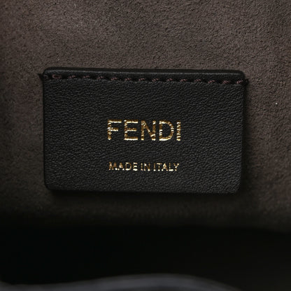 Fendi Vitello Liberty F is Fendi Bi-Color FF 1974 Embossed Mini Mon Tresor Bucket Bag Maya Black 6 of 11