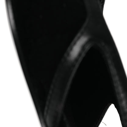 Gucci Velvet GG Monogram Slingback Ballet Flats 37.5 Black 10 of 11
