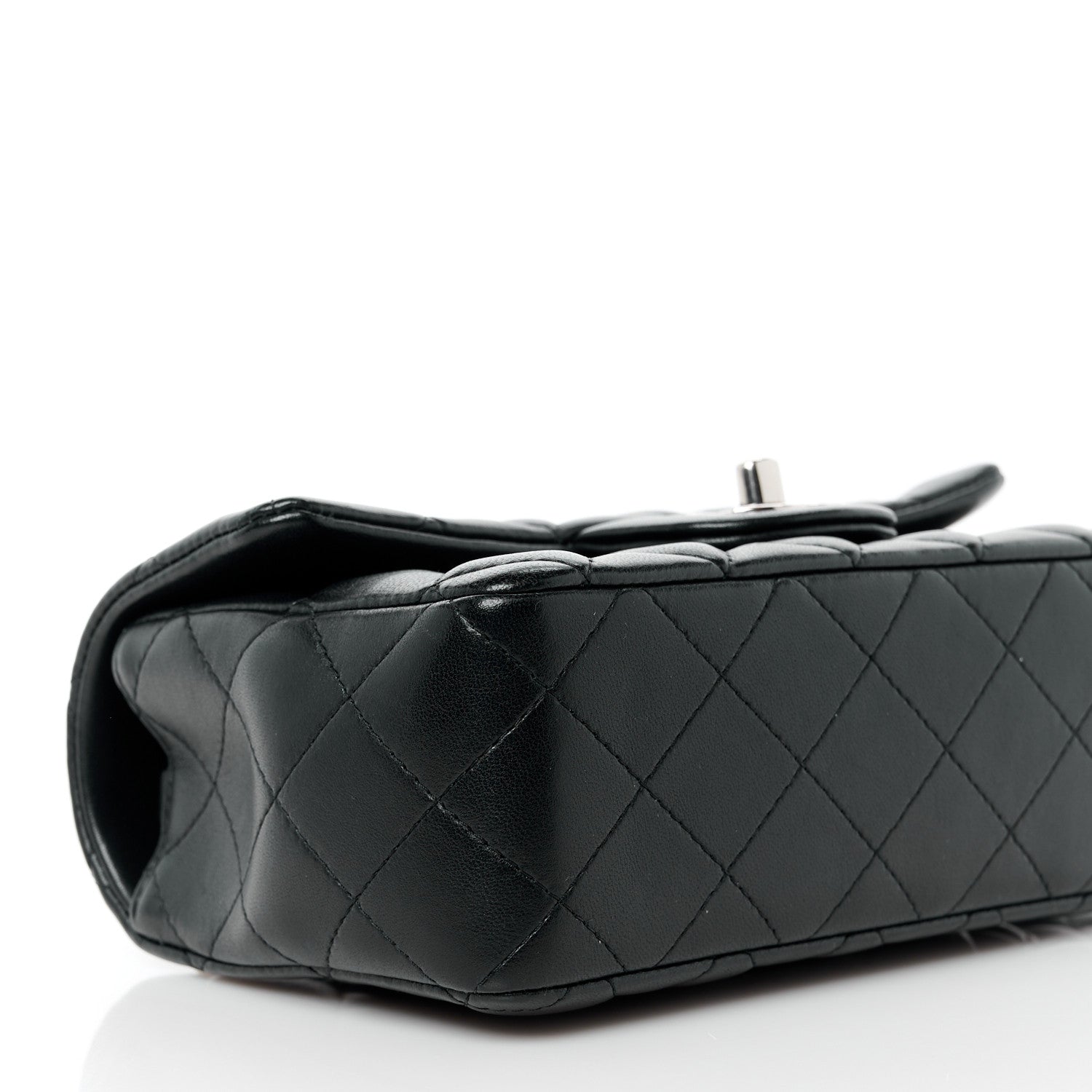 Chanel Lambskin Quilted Mini Rectangular Flap Black 10 of 12