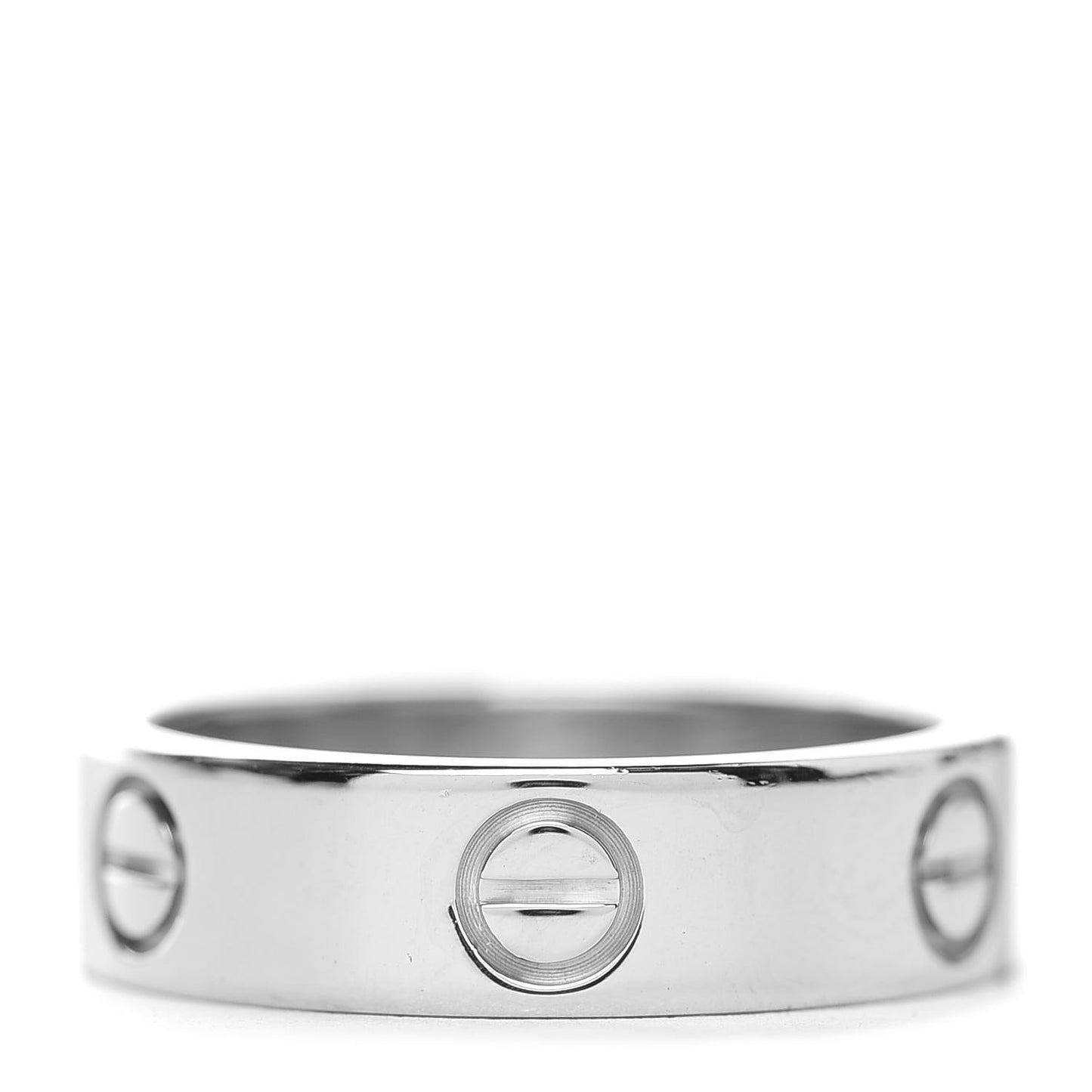 18K White Gold 5.5mm LOVE Ring 55 7.25