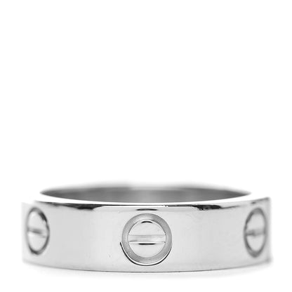 Cartier 18K White Gold 5.5mm LOVE Ring 55 7.25 1 of 4