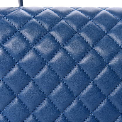 Chanel Lambskin Quilted Medium Chain Detail Boy Flap Blue 10 of 11