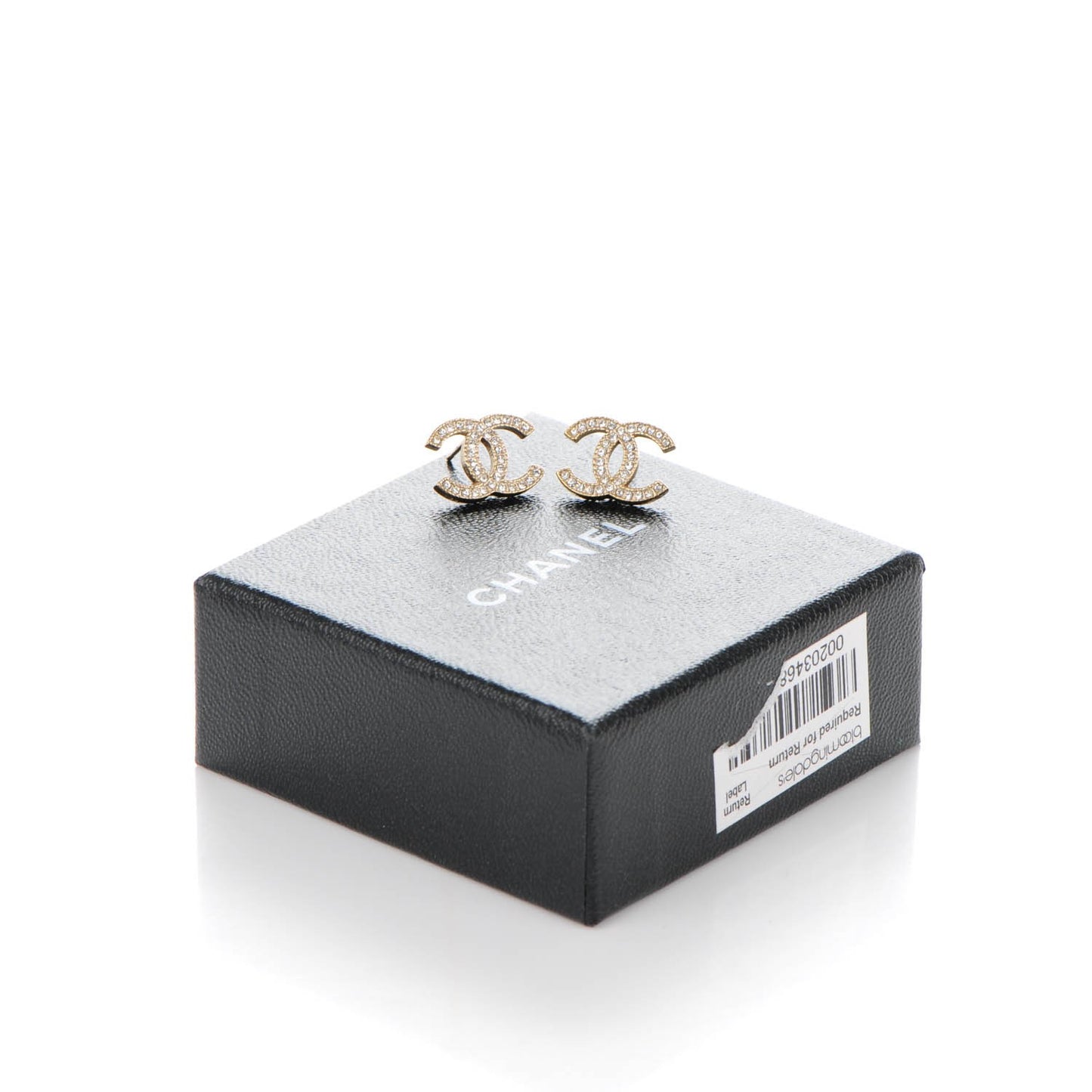 Crystal CC Earrings Gold