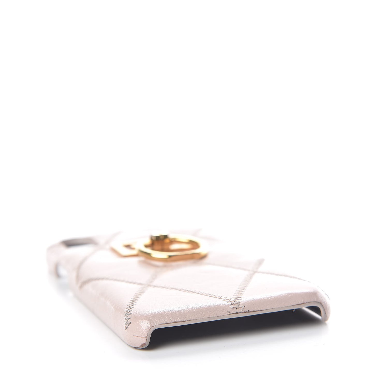 Goatskin Diamond Quilted GV3 iPhone X Case Pale Pink