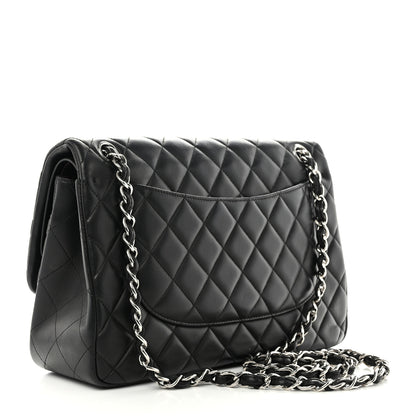 Chanel Lambskin Quilted Jumbo Double Flap Black 3 of 11
