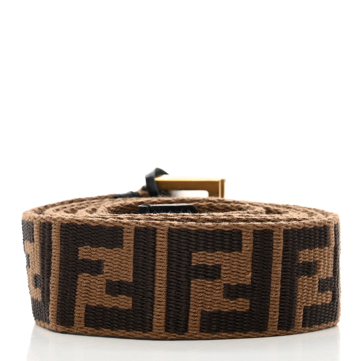 Fendi Ribbon Vitello Century FF 1974 Belt 110 44 Fango Moro 2 of 4