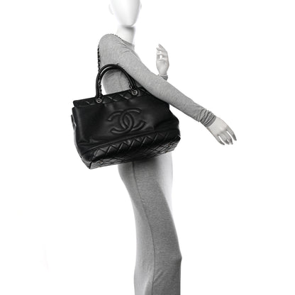 Chanel Caviar Large Soft CC Top Handle Tote Black 2 of 13