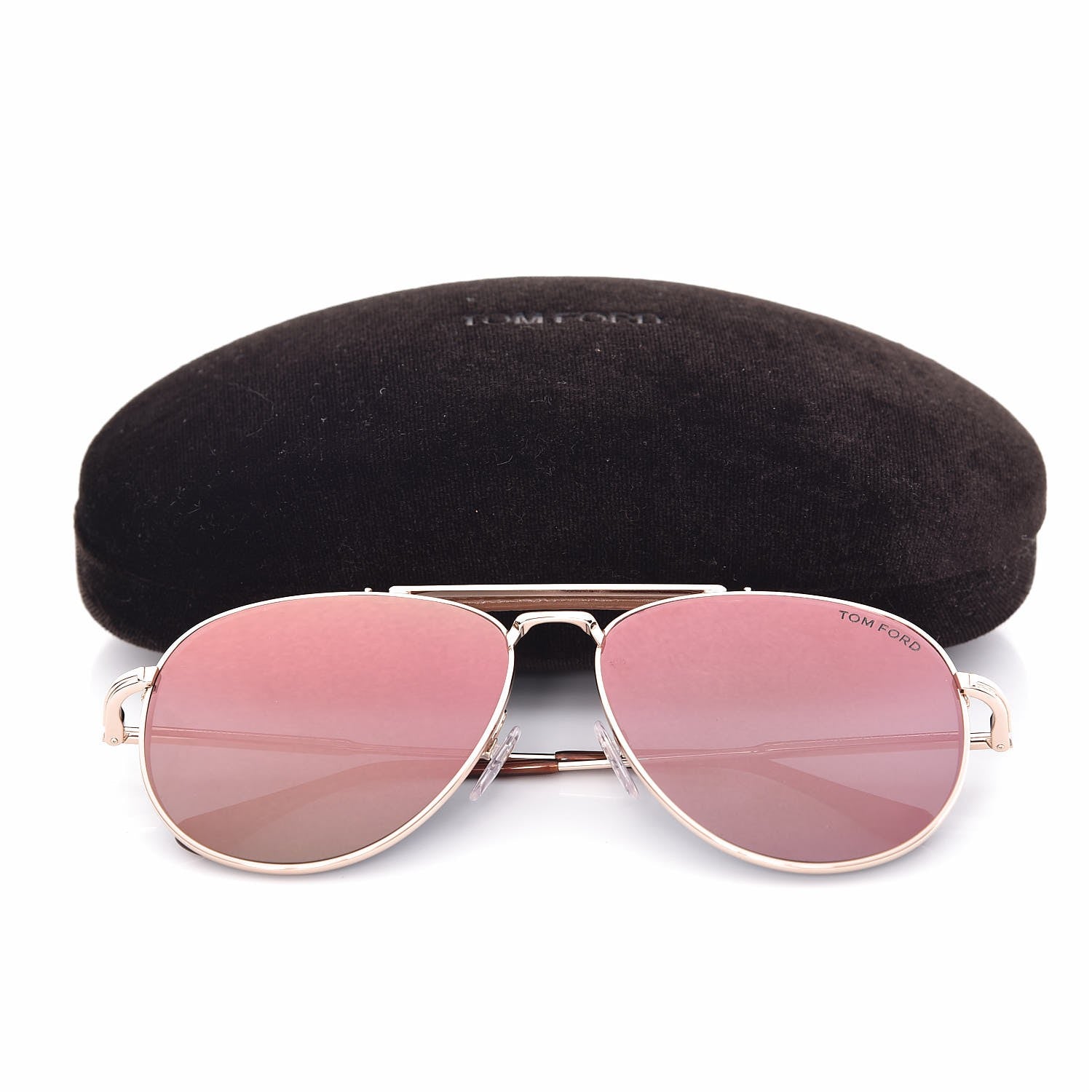Tom Ford Sean Aviator Sunglasses TF536 Rose Gold Havana 8 of 8