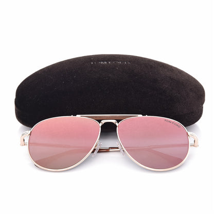 Tom Ford Sean Aviator Sunglasses TF536 Rose Gold Havana 8 of 8