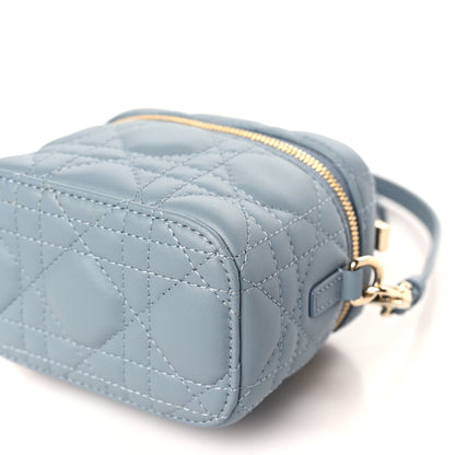 Christian Dior Lambskin Cannage Micro Lady Dior Vanity Case Cloud Blue 8 of 8