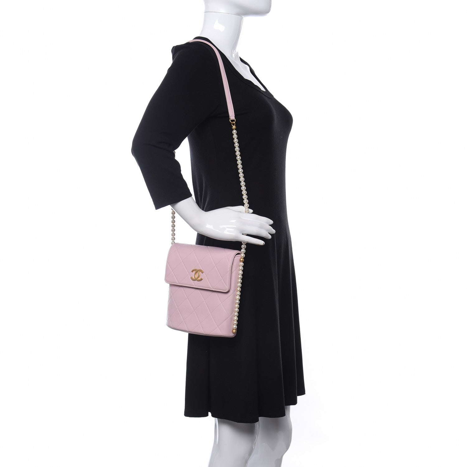 Chanel Calfskin Quilted Pearl Small About Pearls Hobo Bag Light Pink 2 of 11