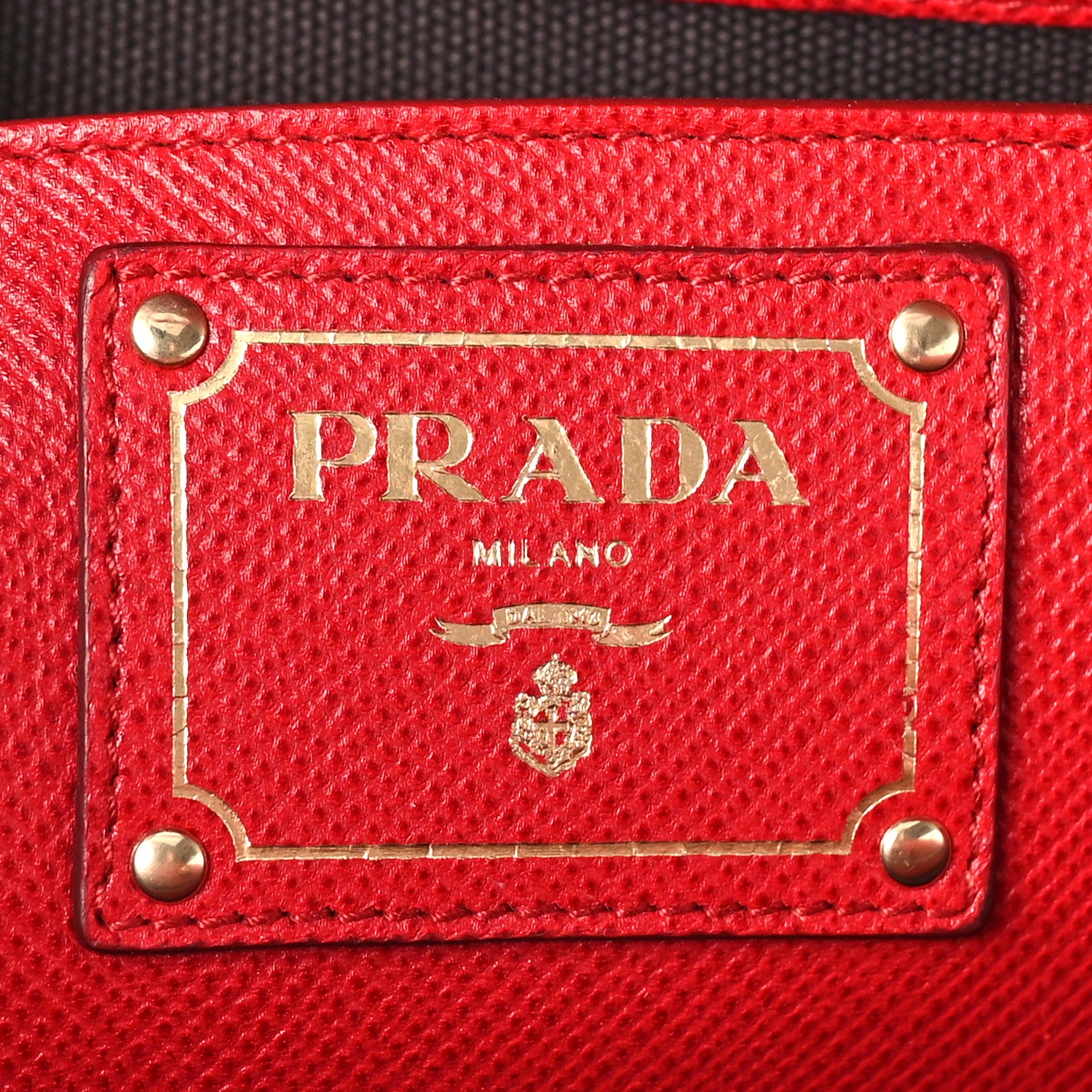 Prada Canapa Saffiano Cuir Tote Corda Fuoco 6 of 10
