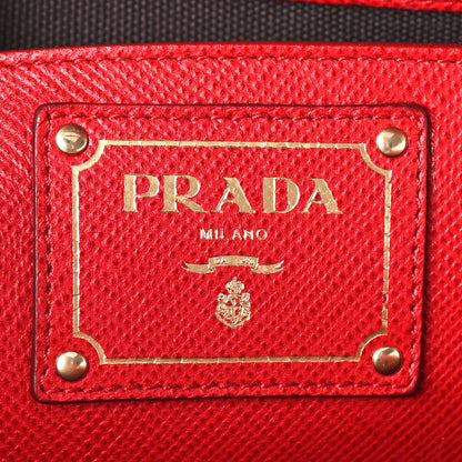 Prada Canapa Saffiano Cuir Tote Corda Fuoco 6 of 10