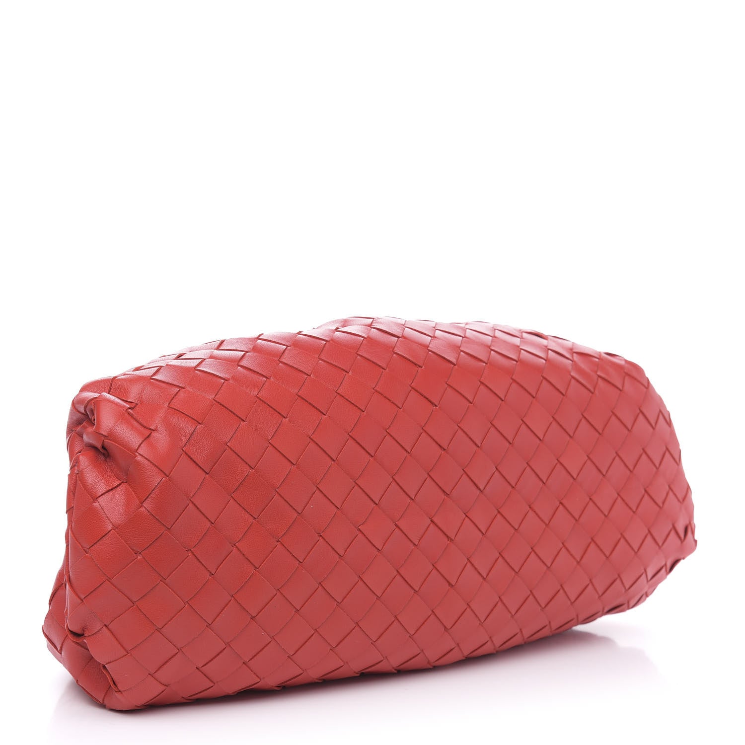 Bottega Veneta Nappa Maxi Intrecciato The Pouch Oversized Clutch Bright Red 4 of 10