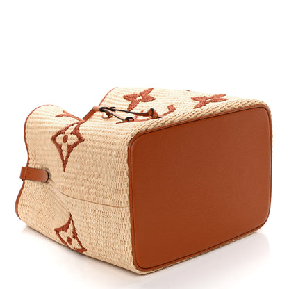 Louis Vuitton Raffia Calfskin Monogram Neonoe MM Tan 4 of 8