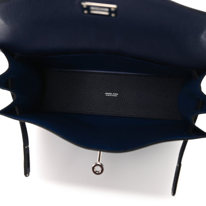 Hermes Evercolor Verso Kelly Danse II Belt Bag Bleu Saphir Bleu France 4 of 10