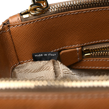 Prada Saffiano Large Galleria Double Zip Tote Caramel 13 of 21