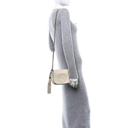 Gucci Pebbled Calfskin Small Soho Flap Crossbody Off White 2 of 10