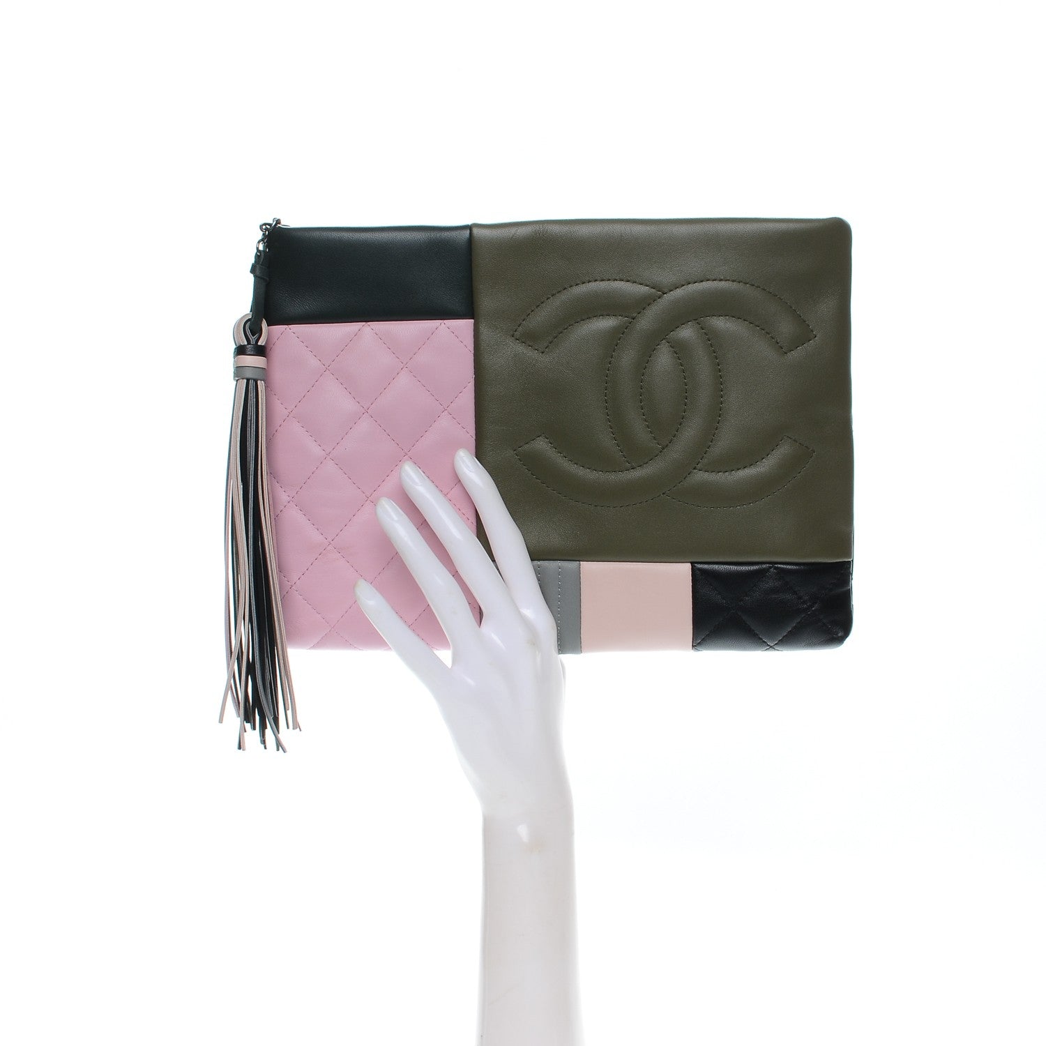 Chanel Lambskin Patchwork Medium Cosmetic Case Multicolor 2 of 8