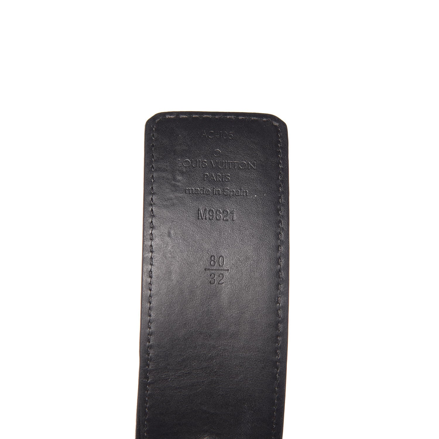 Louis Vuitton Calfskin Monogram 30mm LV Initiales Reversible Belt 80 32 Black 6 of 7