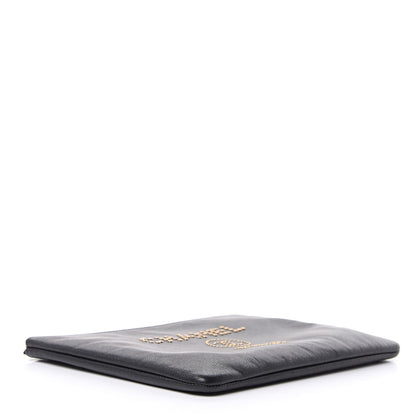 Chanel Caviar Studded Medium Deauville Pouch Black 4 of 8
