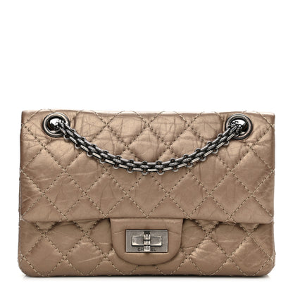 Chanel Aged Calfskin Quilted 2.55 Reissue 224 Flap Dark Gold 1 of 14
