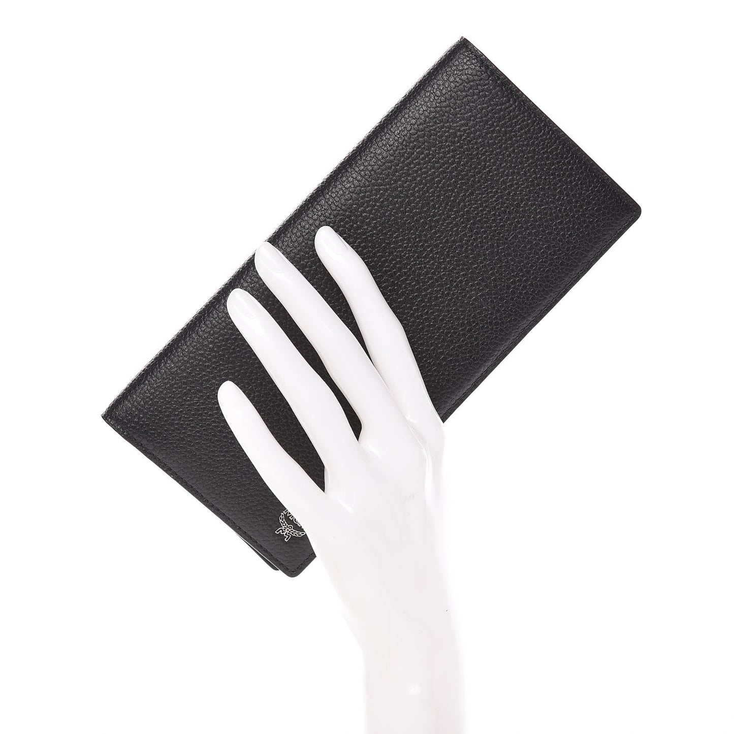 Calfskin Bifold Long Wallet Black
