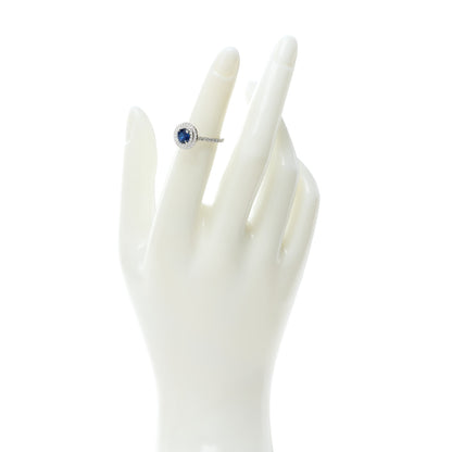 Tiffany Platinum Diamond Blue Sapphire Soleste Ring 47 4 2 of 7