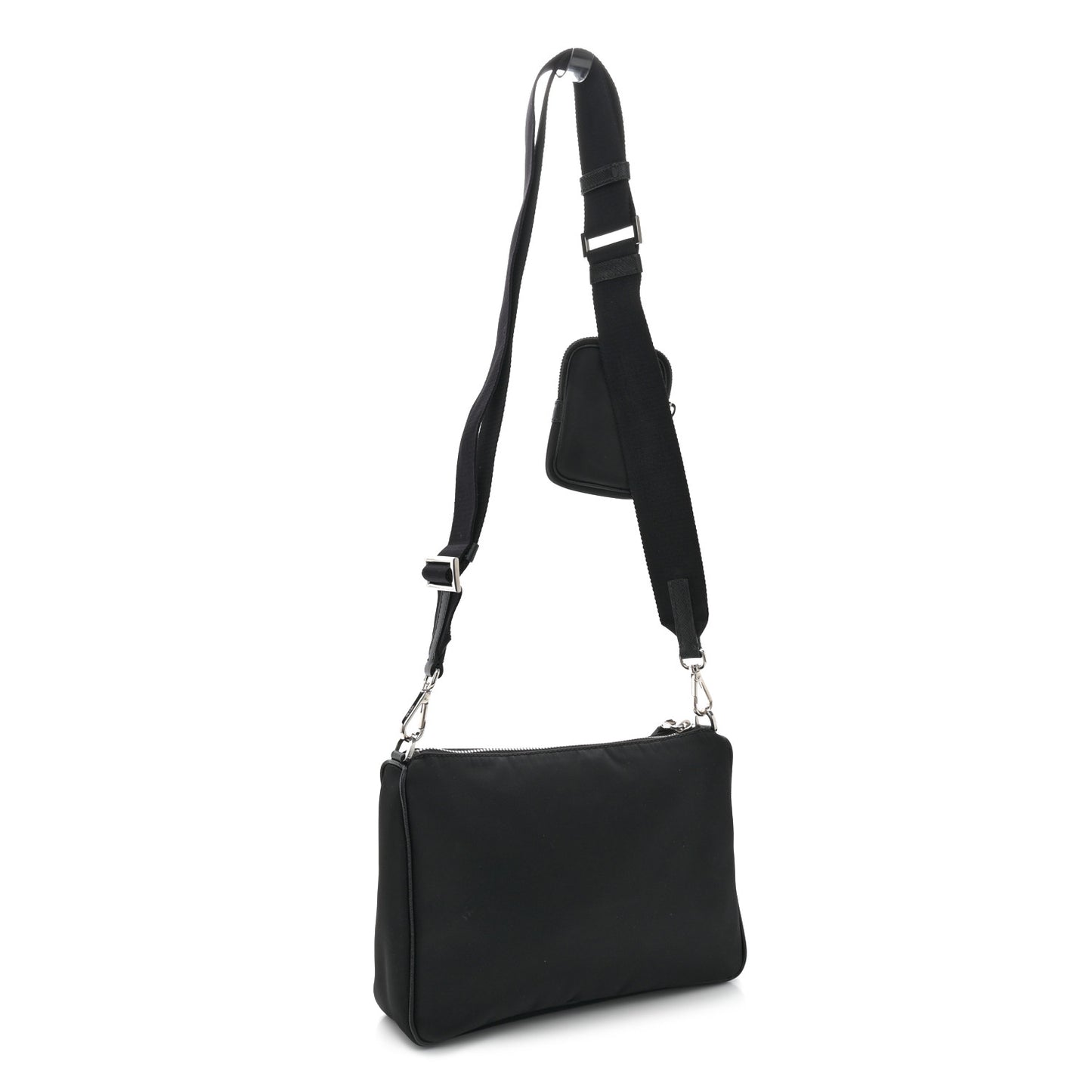 Tessuto Nylon Crossbody Bag Black