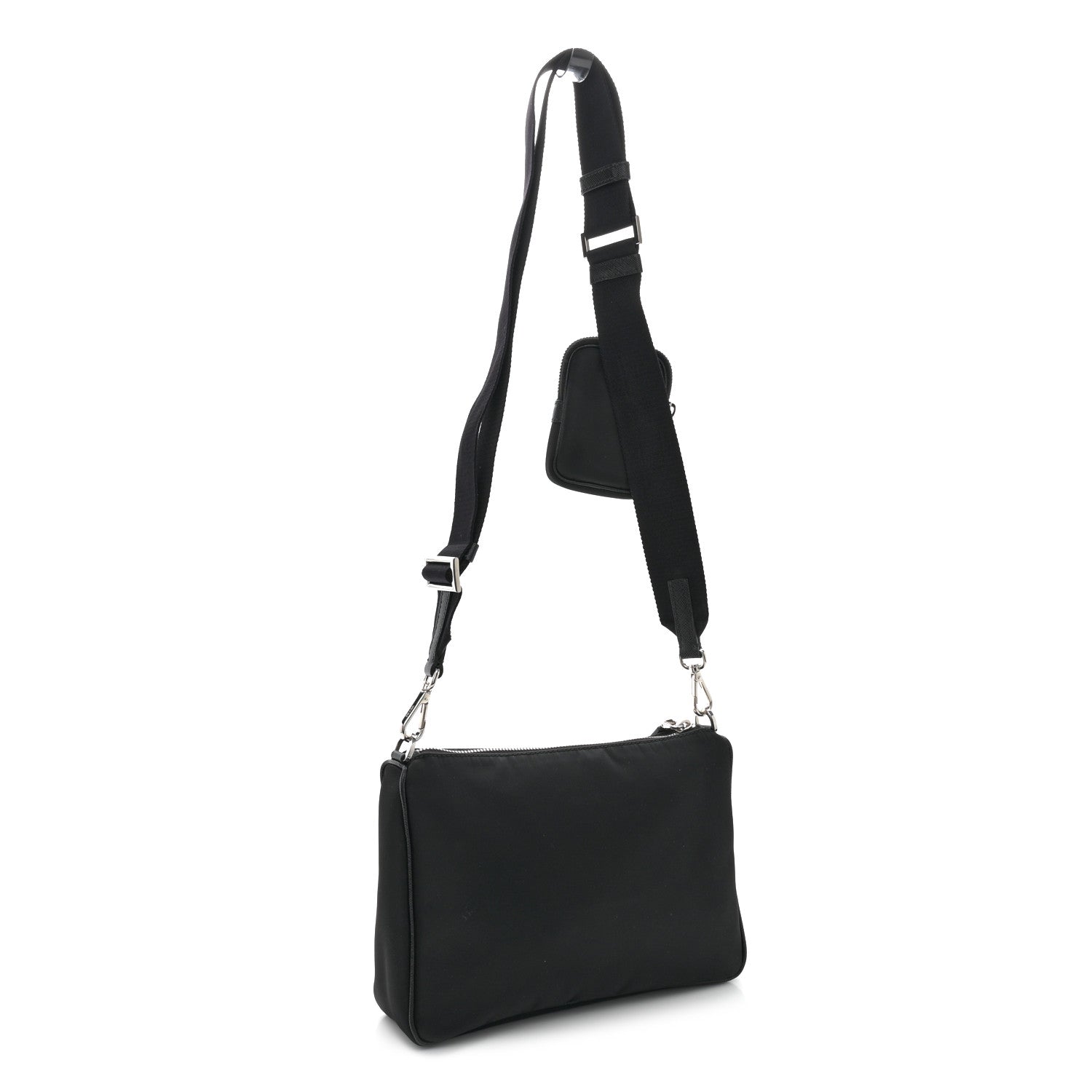 Prada Tessuto Nylon Crossbody Bag Black 3 of 11