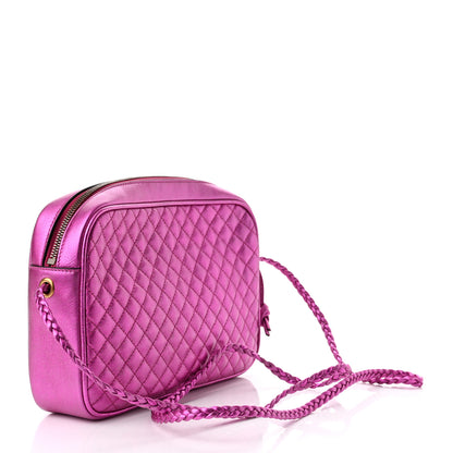 Gucci Laminated Nappa Trapuntata Small Zumi Shoulder Bag Fuxia 3 of 10