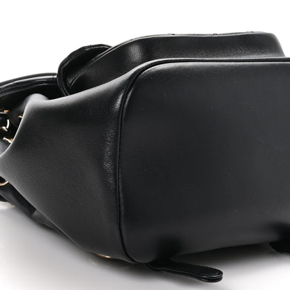 Chanel Lambskin Quilted Small Duma Drawstring Backpack Black 9 of 11