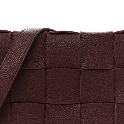 Bottega Veneta Grained Calfskin Maxi Intrecciato Cassette Crossbody Bag Bordeaux 8 of 10