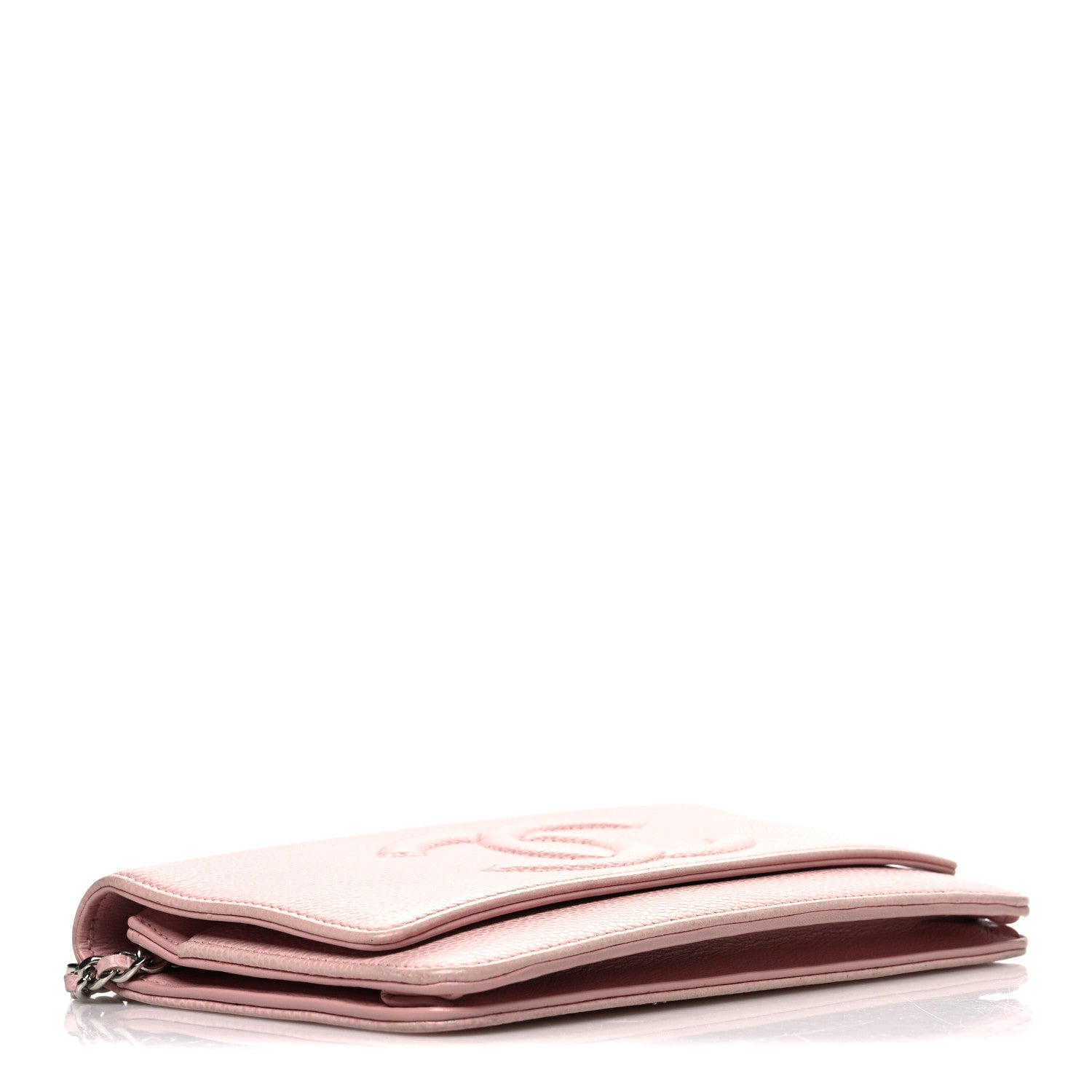 Chanel Caviar Timeless CC Wallet on Chain WOC Pink 3 of 10