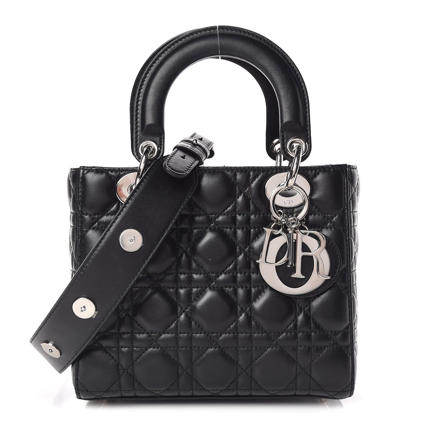 Lambskin Cannage Small Lucky Badges My Lady Dior Black