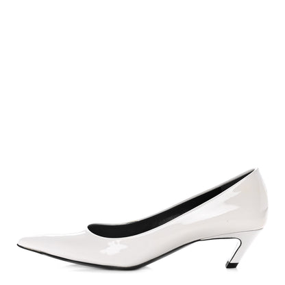 Balenciaga Patent Pointy Toe Pumps 38.5 White 1 of 10